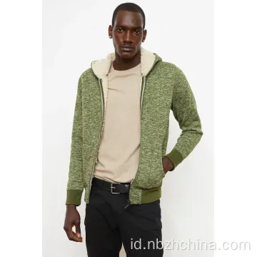 Fashion mens terikat kaus ritsleting bulu kutub berikat hoodies